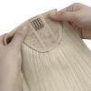 Bundle 2Packs Human Hair Weft Extensions and Ponytail Hair Extensions Platinum Blonde 20inch 80G