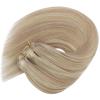 [Good Helper for Styling]Clip in Hair Extensions and Human Hair Ponytail Blonde 200G