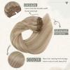 [Good Helper for Styling]Clip in Hair Extensions and Human Hair Ponytail Blonde 200G