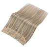 [Good Helper for Styling]Wire Hair Extensions and Human Hair Ponytail Blonde 160G 18inch