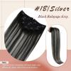 [Sunny and Ve Sunny] Clip in Hair Extensions and Human Hair Ponytail Black 200G