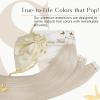 [Sunny and Ve Sunny] Tape in Hair Extensions and Human Hair Ponytail Blonde 14inch 130G