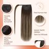 [Sunny and Ve Sunny] Wire Hair Extensions and Human Hair Ponytail Brown Balayage 160G