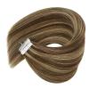 [Two Styles] Tape in Hair Extensions and Human Hair Ponytail Blonde 130G