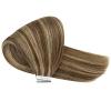 [Two Styles] Tape in Hair Extensions and Human Hair Ponytail Blonde 130G