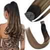Bundle 2Packs Clip in Hair Extensions #1B/4/27 20inch 7Pcs 120G Ponytail Hair Extensions the Same Color 20inch 80G