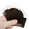 Sunny Hair Tape in Hair Extensions Human Hair 14 Inch Hair Extensions Real Human Hair Tape in Extensions for Women Dark Brown Ombre Brown Mix Caramel Blonde Virgin Hair Natural Straight 10Pcs 25g
