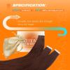 Sunny Hair Tape in Hair Extensions Human Hair, 14inch 40Pcs Medium Manogany Brown Human Hair Tape in Extensions Remy Invisible Tape ins Human Hair Extensions Straight