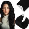 imageSunny Hair Black Hair Extensions 24 Inch Tape in Hair Extensions Bundle Ve Sunny Tape in Hair Extensions Black Human Hair Extensions Tape in Invisible Tape on Hair Extensions