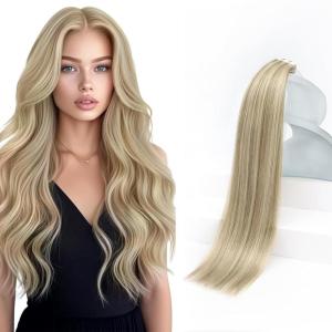 Sunny Hair Tape in Extensions Highlight Golden Blonde Hair Extensions Real Human Hair Tape in 14inch Remy Tape in Hair Extensions 50g 20Pcs