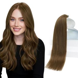 Sunny Hair Tape in Hair Extensions Human Hair, Human Hair Tape in Extensions Light Brown Balayage Blonde Hair Extensions Real Human Hair Tape in 16Inch 50g