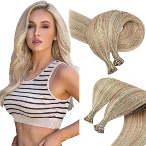 Sunny Tape in Hair Extensions 50G 20pcs with Itips Hair Extensions Blonde Highlight 60S/50G 18inch