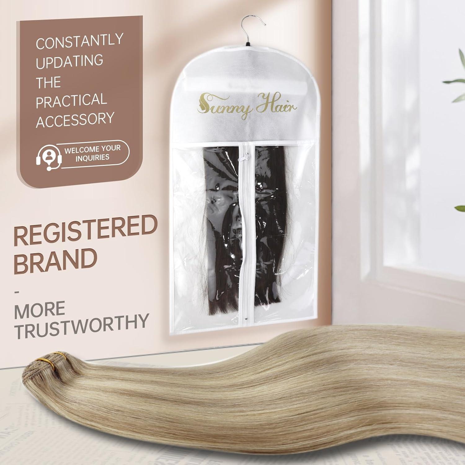 imageSunny Hair Clip in Hair Extensions Straight Human Hair Bundle Ve Sunny Blonde Tape in Hair Extensions Highlight Hair Extensions Light Blonde Highlight Golden Blonde 20pcs 50g 20inch