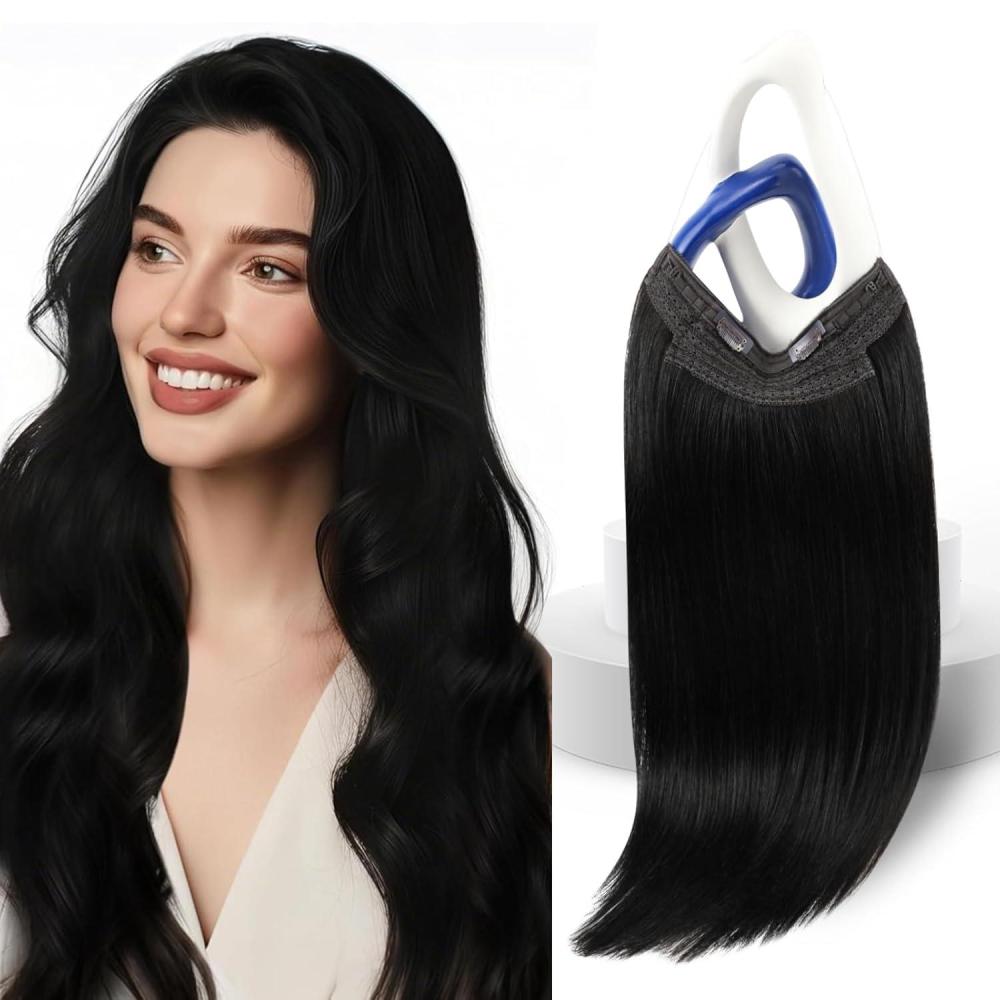 imageTwo Packs of Sunny Wire Hair Extensions and Tape in Hair Extensions Jet Black 1 18 Inch