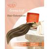 130g 24inch Chocolate Brown Balayage Hair Extensions Bundle Tape in Extensions with Genius Weft Hair Extensions Human Hair 2 Packs
