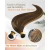 130g 24inch Chocolate Brown Balayage Hair Extensions Bundle Tape in Extensions with Genius Weft Hair Extensions Human Hair 2 Packs