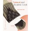 170g 16inch Brown Ombre Blonde Hair Extensions Bundle Tape in Hair Extensions Real Human Hair and Clip in Hair Extension 2Packs