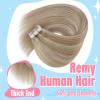 2 Packs – Sunny Hair Clip in Hair Extensions Blonde Clip in Extensions and Tape in Hair Extensions Human Hair Ash Blonde Highlights Color 24 inch