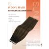 [2 Packs Bundle] Sunny Hair Tape in Hair Extensions Balayage 18inch 50g + Sew in Hair Extensions Brown Balayage 20inch 100g