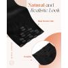 [2 Packs Bundle] Sunny Hair Tape in Hair Extensions Black #1 24in+ Clip in Hair Extensions Jet Black 120g 22inch #1