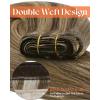 [2 Packs Bundle] Sunny Hair Tape in Hair Extensions Highlights 18inch 50g + Sew in Hair Extensions Brown Blonde 20inch 100g