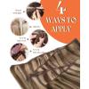 [2 Packs Bundle] Sunny Hair Tape in Hair Extensions Highlights 18inch 50g + Sew in Hair Extensions Brown Blonde 20inch 100g