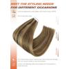 [2 Packs Bundle] Sunny Hair Tape in Hair Extensions Human Hair Brown Highlights Caramel Blonde 20inch Plus 18inch Total 100g