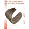 2 Packs Sunny Hair Tape in Hair Extensions Real Human Hair Cool Brown Balayage Light Brown with Highlight 18inch Bundle with Same Color 16inch 40pcs 100G