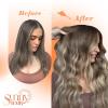 [2 Packs] Sunny Itip Hair Extensions Dark Brown to Ash Brown Highlight Medium Blonde Bundle with Tape in Hair Extensions Same Color 16inch