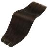 2 Packs Sunny Tape in Hair Extensions 50g 20pcs 14inch and Sunny Weft Hair Extensions 14Inch 70G Bundle Real Human Hair #2 Darkest Brown Hair Extensions