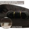 2 Packs Sunny Tape in Hair Extensions 50g 20pcs 14inch and Sunny Weft Hair Extensions 14Inch 70G Bundle Real Human Hair #2 Darkest Brown Hair Extensions