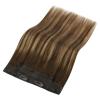 2 Packs: Tape in Hair Extensions 18inch and Wire Hair Extensions 16inch Dark Brown with Caramel Blonde 130g