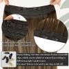 2 Packs: Tape in Hair Extensions 18inch and Wire Hair Extensions 16inch Dark Brown with Caramel Blonde 130g