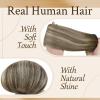 2Packs 145g Ve Sunny Brown Balayage Tape in Hair Extensions Human Hair and Sunny Clip in Hair Extensions Dark Brown Ombre Light Brown with Blonde Balayage Human Hair Extensions 18inch