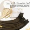 2Packs 80g Sunny & Ve Sunny Brown Tape in Hair Extensions Human Hair Brown Ombre Tape in Hair Extensions Human Hair Dark Brown to Medium Brown Balayage Tape on Hair Extensions 12inch+ 14inch