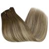 2Packs Sunny Tape in Hair Extensions and 3pcs Clip in Hair Extensions Brown Blonde 70g