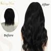 2Packs Sunny Tape in Hair Extensions and 3pcs Clip in Hair Extensions Jet Black 70g