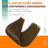 Sunny 2 Pack Total Tape Hair Extensions Real Human Hair Light Brown 20 inch