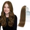 Sunny 2 Pack Total Tape Hair Extensions Real Human Hair Light Brown 20 inch
