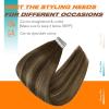 Sunny Hair Tape in Extensions for Women Real Hair 40Pcs 16 Inch 100g Tape in Hair Extensions Human Hair Dark Brown Balayage Caramel Blonde Hair Extensions Straight Tape in