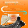 Sunny Hair Tape in Hair Extensions Black Balayage Silver Grey Human Hair Tape in Extensions 12 inch Real Hair Extensions Tape in 20 Pcs 30g