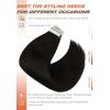 Sunny Hair Tape in Hair Extensions Color#1 Jet Black 22inch Bundle with Color#1B Natural Black 22inch