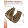 Sunny Hair Tape in Hair Extensions Color#P4/27 Dark Brown Highlight Caramel Blonde 18inch Bundle with Color#4/4/27 Dark Brown Balayage Caramel Blonde 18inch
