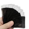 Sunny Hair Tape in Hair Extensions Human Hair 24 Inch Hair Extensions Real Human Hair Tape in Extensions for Women Natural Black Roots to Silver Grey Balayage Virgin Hair Natural Straight 10Pcs 25g