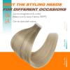 Sunny Hair Tape in Hair Extensions Real Human Hair Invisible Remy Hair Extensions Tape ins for Women Ash Blonde Root to Platinum Blonde Balayage 18 inch 20Pcs 50G
