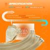 Sunny Hair Tape in Hair Extensions Real Human Hair Invisible Remy Hair Extensions Tape ins for Women Dark Blonde Highlights Light Blonde 16 inch 20Pcs 50G