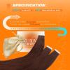 Sunny Hair Tape in Hair Extensions Real Human Hair Invisible Remy Hair Extensions Tape ins for Women Medium Manogany Brown 22 inch 20Pcs 50G