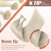 Sunny Ktip Hair Extensions Bundle with Tape in Hair Extensions Color#60 Platinum Blonde 16inch 50g+50g