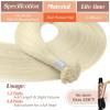 Sunny Ktip Hair Extensions Bundle with Tape in Hair Extensions Color#60 Platinum Blonde 16inch 50g+50g