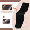Sunny Replacement American White Tape for Hair Extensions Adhesive 12 Pieces(4cm x 0.8cm Pre Piece) Bundle Tape in Hair Extensions Jet Black 22inch 50g